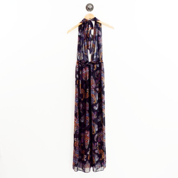 asos Paisley Print Halter Maxi Dress #135-1358 - Picture 3 of 3